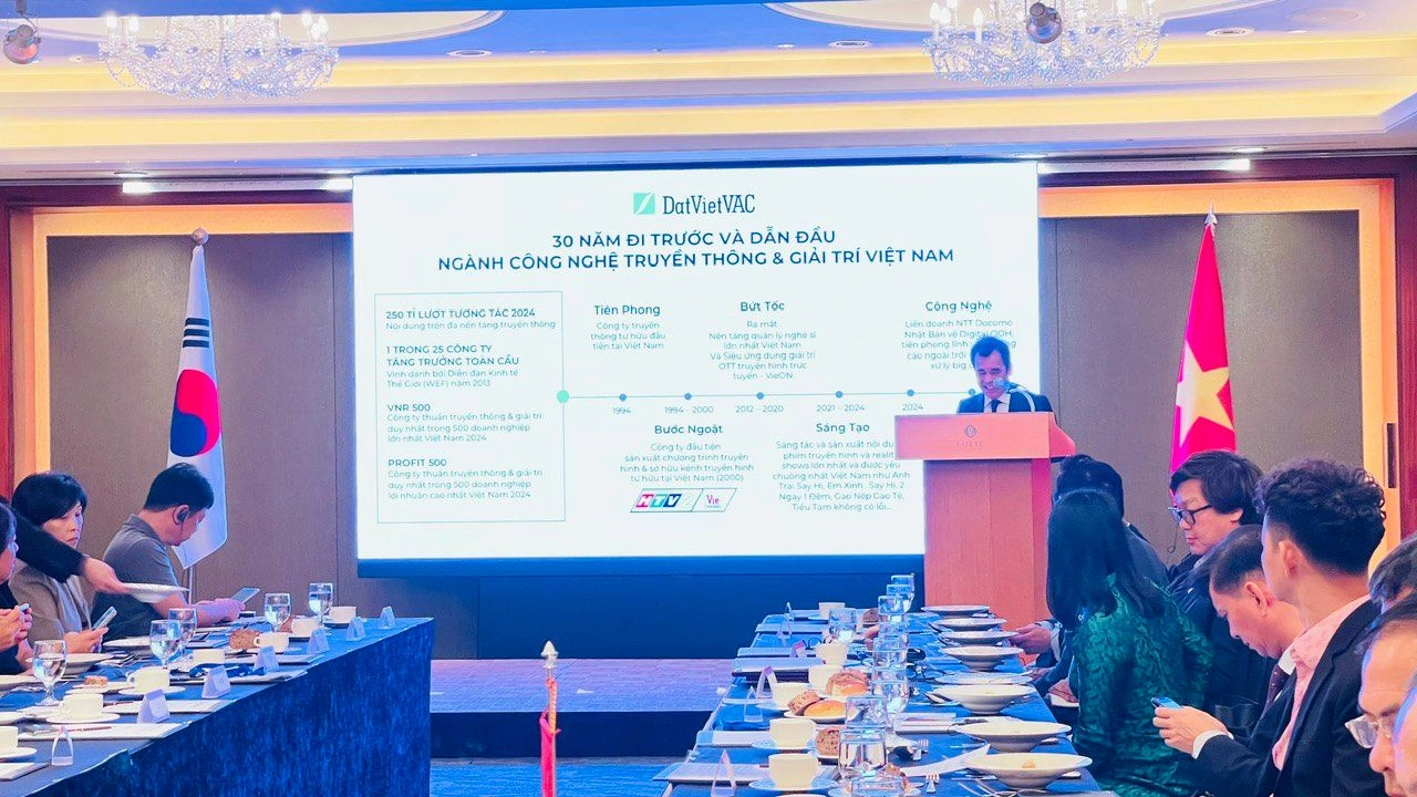 TỌA ĐÀM VIỆT- HÀN: ĐẠI DIỆN DatVietVAC CHIA SẺ TẦM NHÌN HỢP TÁC PHÁT TRIỂN CÔNG NGHIỆP VĂN HÓA