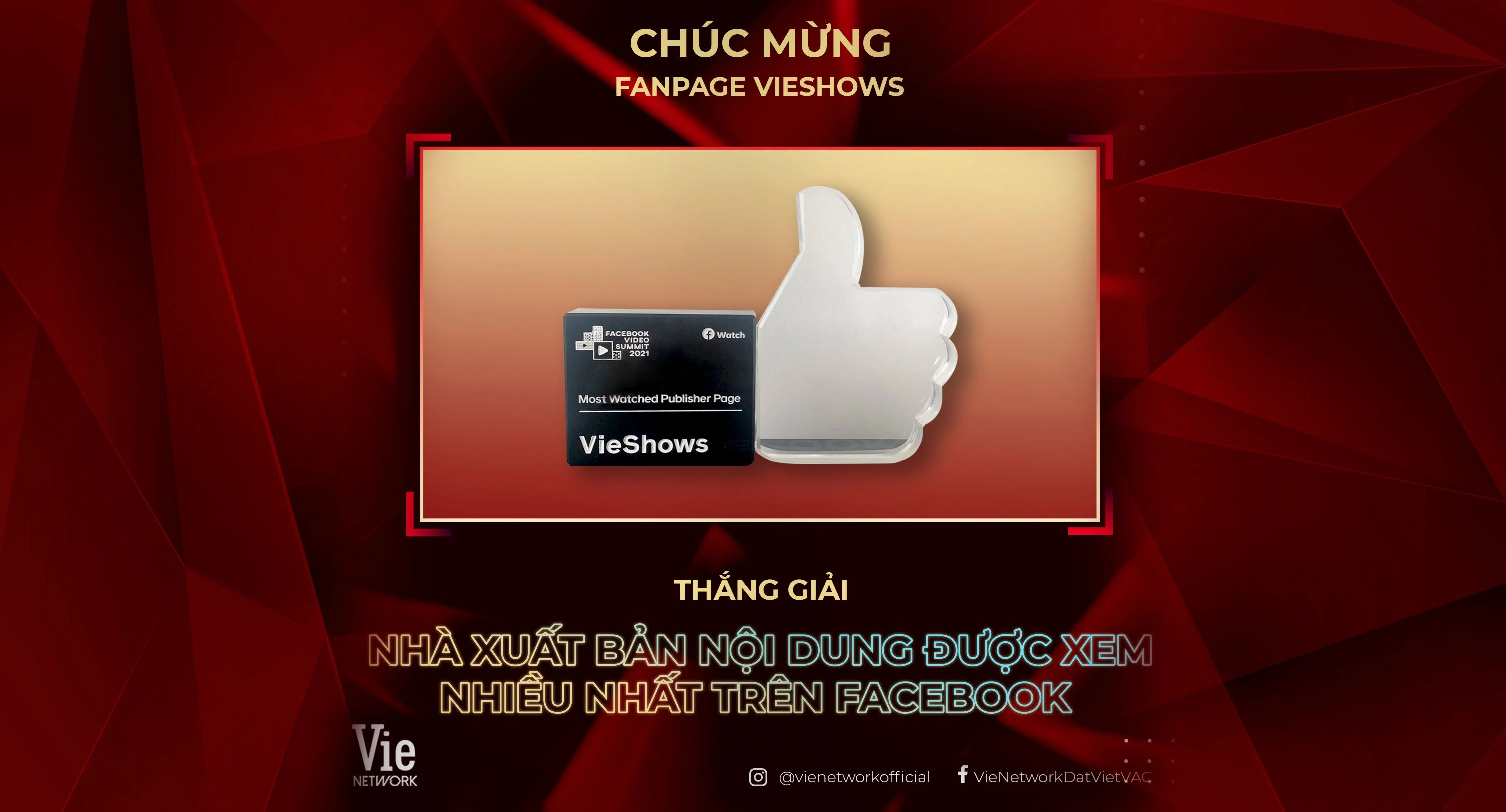 VIESHOWS ĐƯỢC VINH DANH TẠI FACEBOOK VIDEO SUMMIT 2021