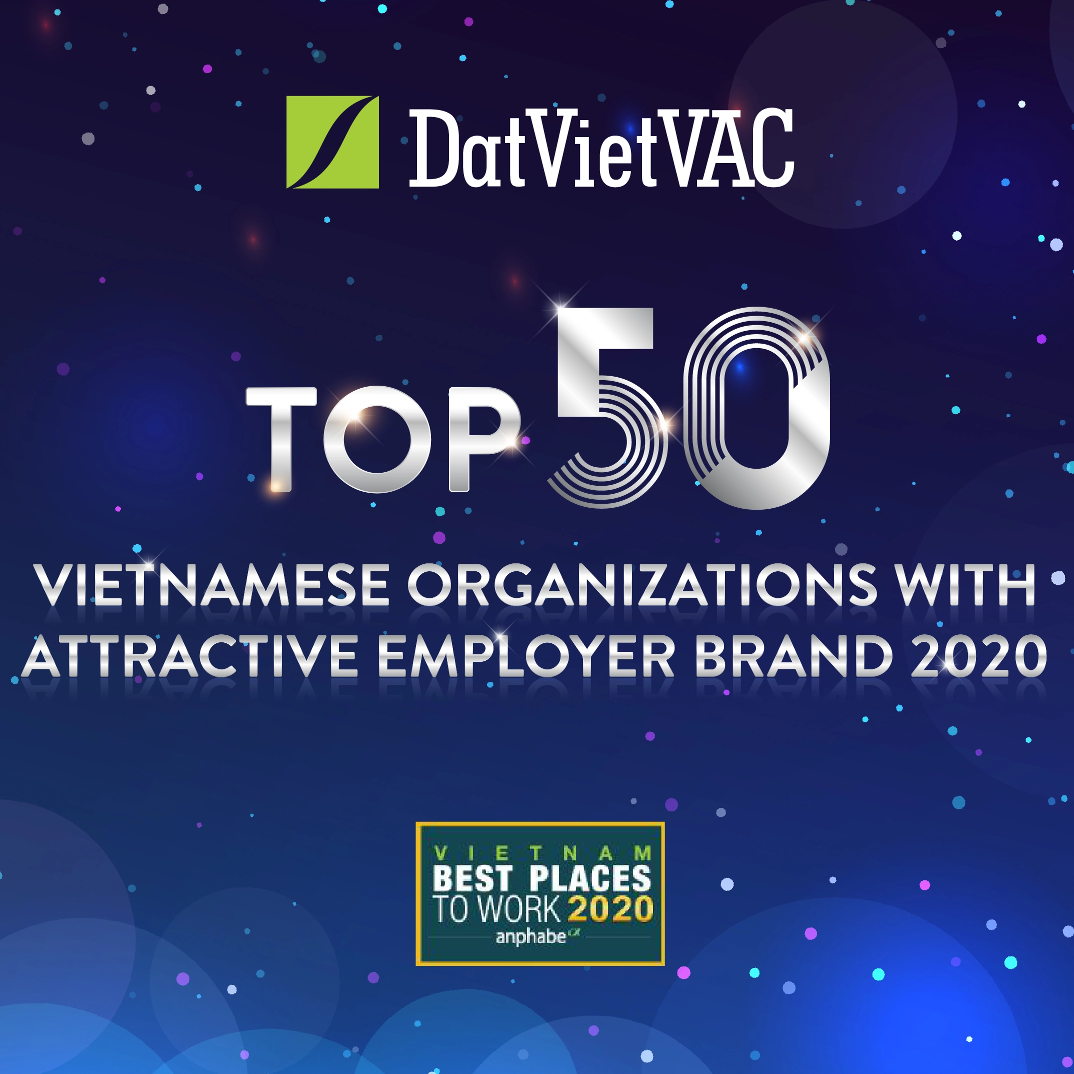 DATVIETVAC ĐƯỢC VINH DANH “TOP 50 DOANH NGHIỆP VIỆT CÓ THƯƠNG HIỆU NHÀ TUYỂN DỤNG HẤP DẪN 2020”
