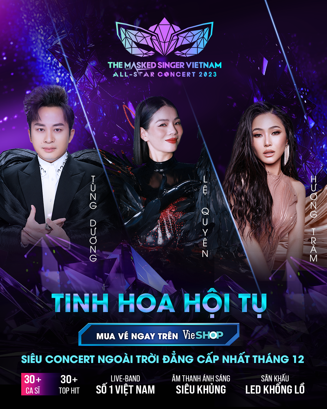 [THE MASKED SINGER VIETNAM] CONCERT GỌI TÊN THIÊN NGA ĐEN - LỆ QUYÊN, TÙNG DƯƠNG NỐI DÀI DÀN LINE-UP TOÀN SAO XỊN