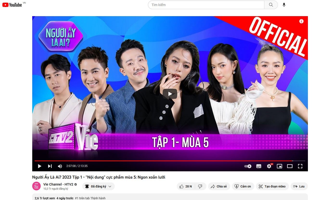 [NGƯỜI ẤY LÀ AI?] TẬP 1 ĐẠT TOP 1 TRENDING YOUTUBE, KHẲNG ĐỊNH SỨC HÚT BỀN VỮNG SAU 5 MÙA